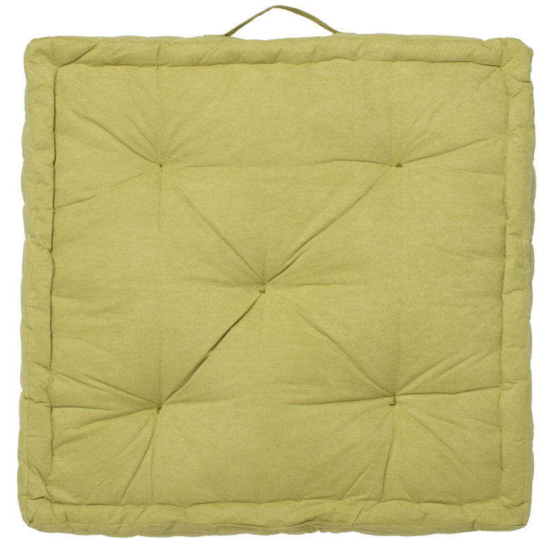 Gardenia Floor Pillow, Light Green, 25" H x 25" W