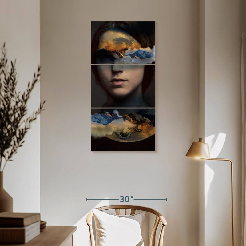 Nature Soul Female Portrait, H 62 po x l 30 po