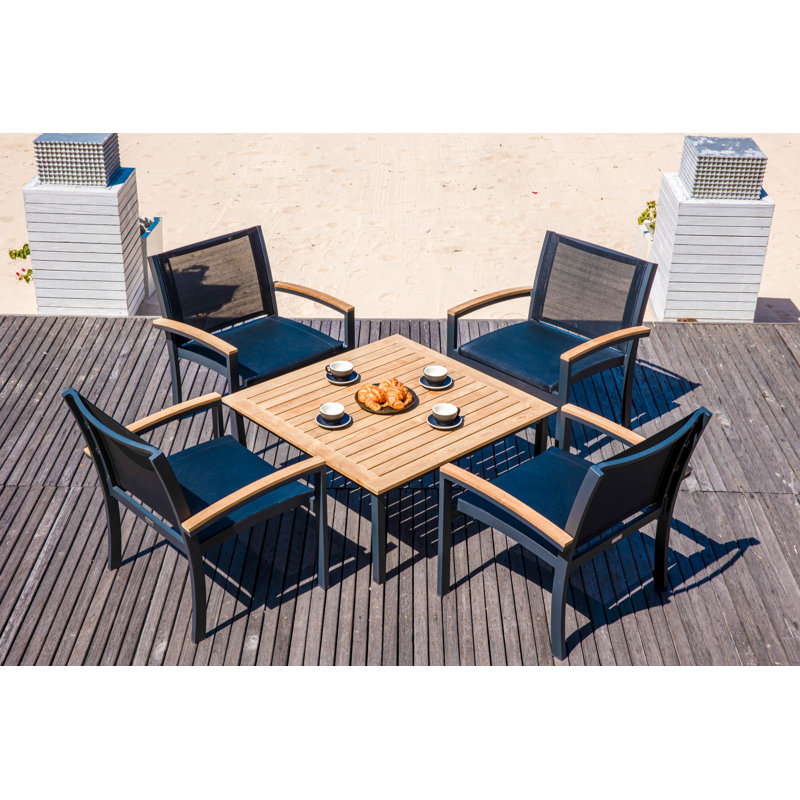Tribeca Outdoor - Piece Conversation Set, Black/Brown