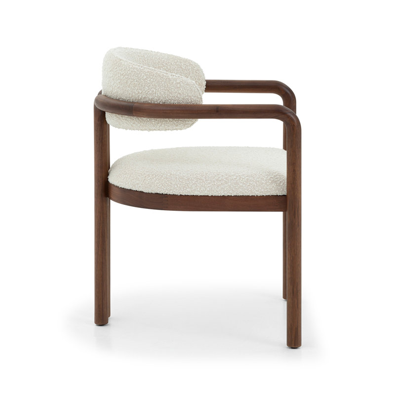 Fowler Upholstered Arm Chair, Classic Walnut