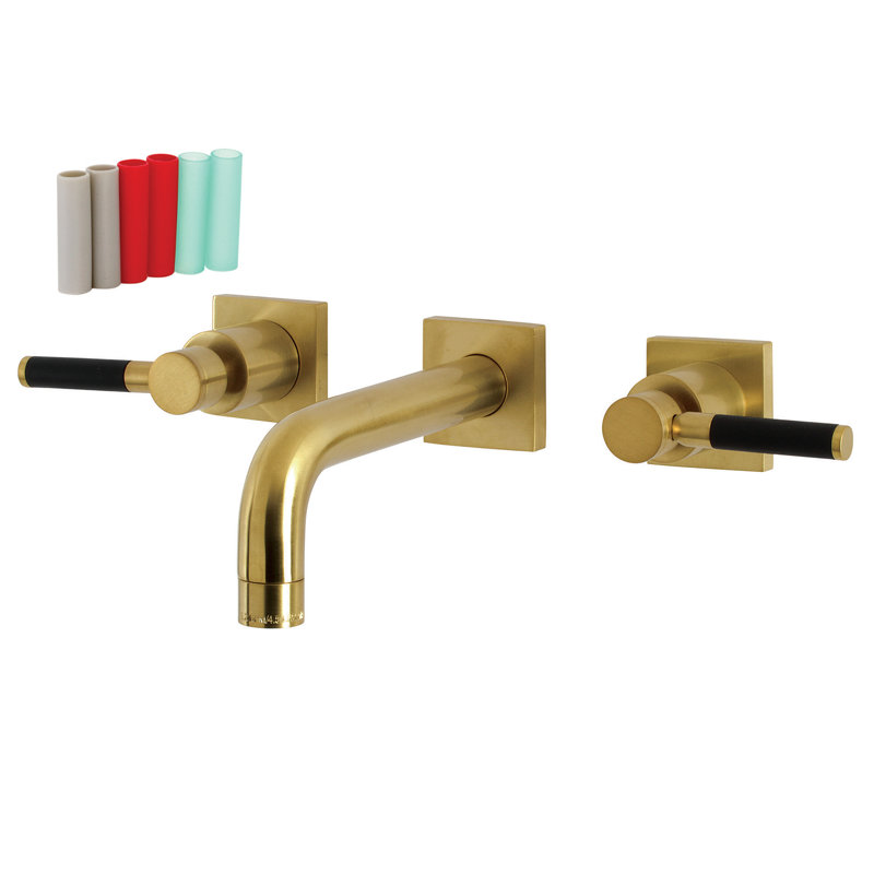 Robinet de salle de bain mural Concord, Laiton antique, Lever
