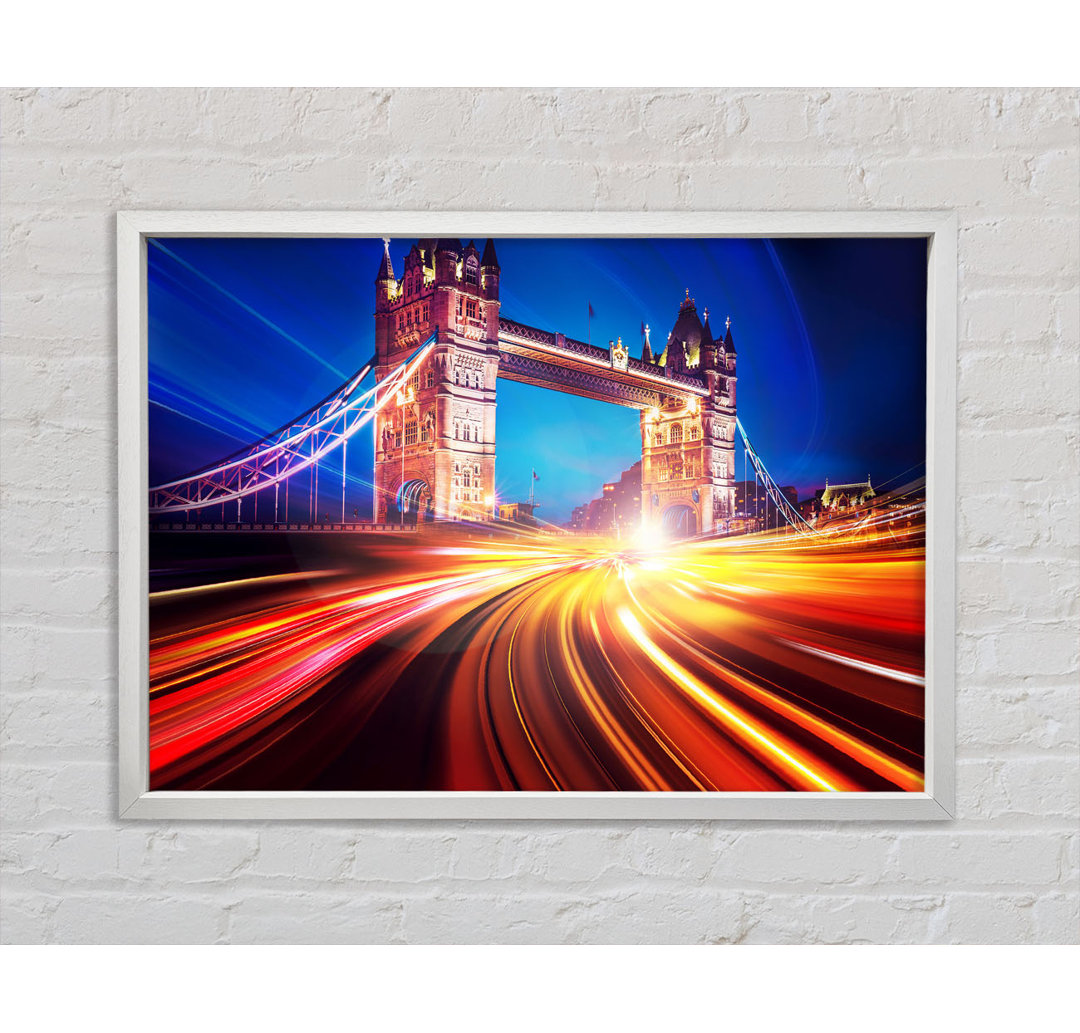 Tower Bridge Speed Of Light 2 - Einzelbildrahmen Kunstdrucke auf Leinwand