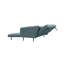 Causeuse convertible l 61 po en tissu gris avec coussins