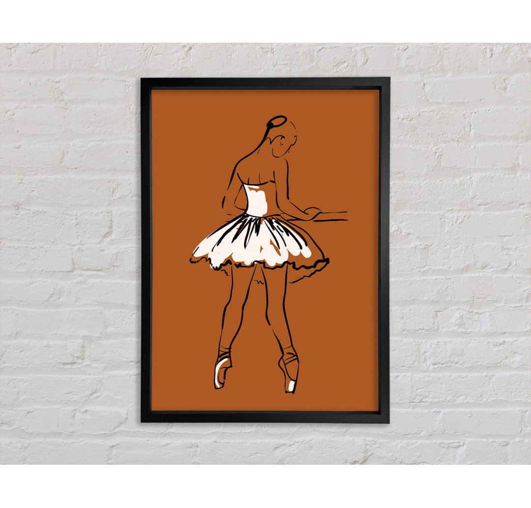 Brown Ballerina 2 - Einzelner Bilderrahmen Kunstdrucke auf Leinwand