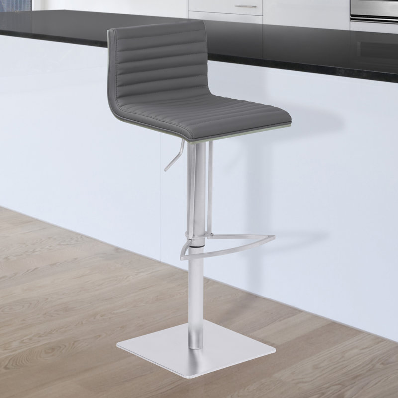Tabouret de bar Hansford, Gris foncé, Acier Inoxydable