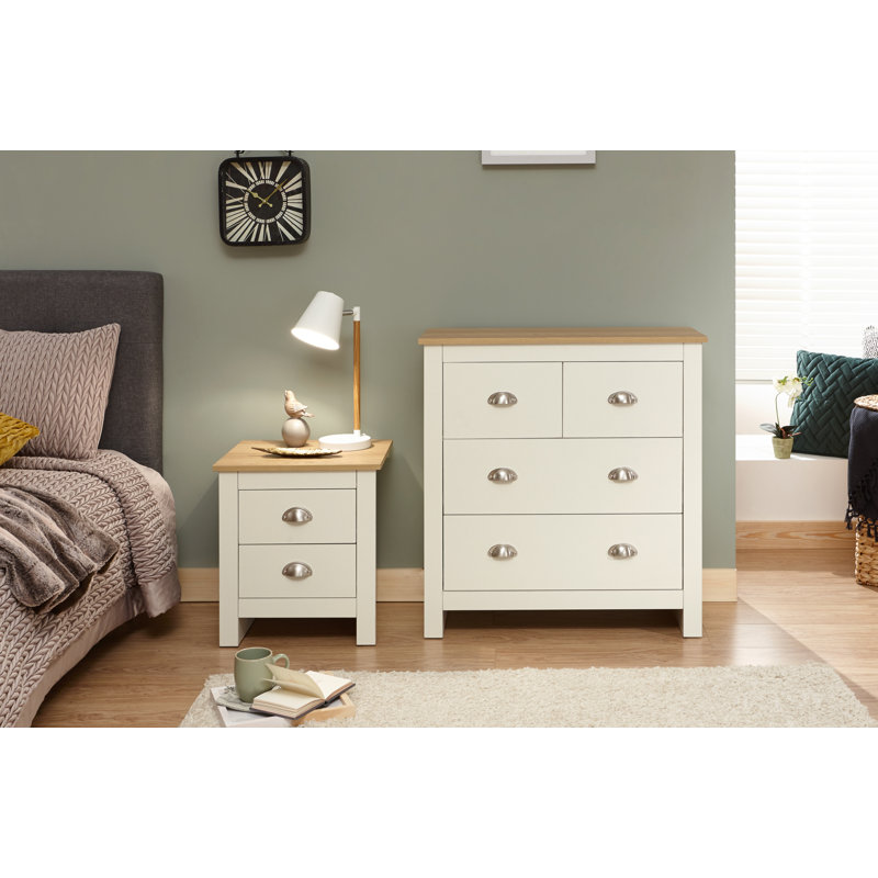 Gia 79cm W 4 - Drawer Chest of Drawers, Cream