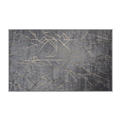 Machine Washable Gray Area Rug