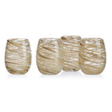 Color Swirl 16 oz. Stemless Wine Glasses