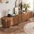 71” Walnut TV Stand, Modern Media Console with Drawer & Cabinet Storage, Living Room Entertainment Center