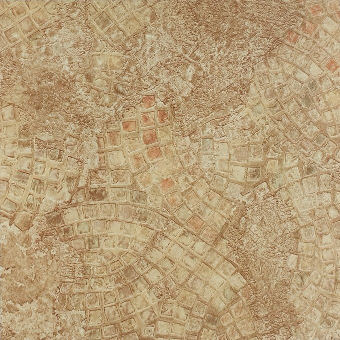 Carrelage en vinyle beige 12 po x 12 po x 1,2 mm de mosaïque antique Tivoli