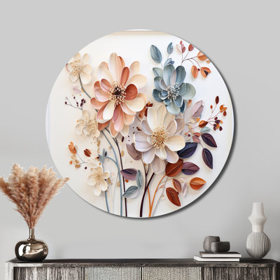 Fleurance - Abstract Round Metal Art