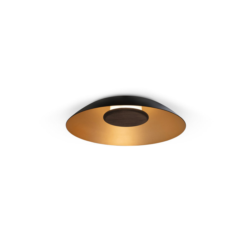 Volo 18" LED Flush Mount, Brushed Brass/Black, 4000K