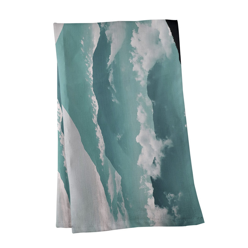 Tea Towel Kitchen Towel, Poly Twill, Aqua