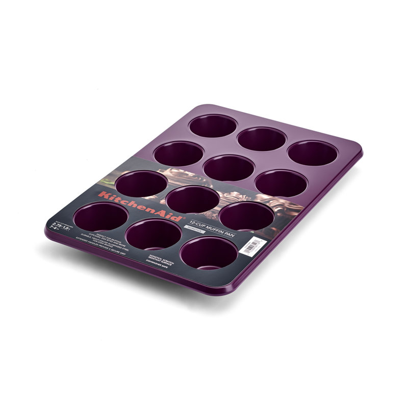 12-Cup Beetroot Nonstick Aluminized Steel Muffin Pan