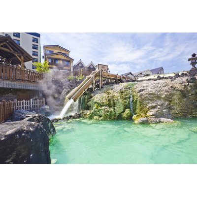 Gilbreath Yubatake Onsen, Japan - Wrapped Canvas Print