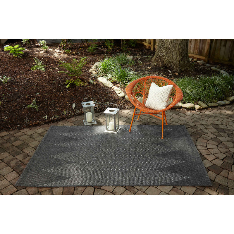 Tapis gris anthracite Raven, Rectangle 6 pi 7 po x 9 pi 6 po