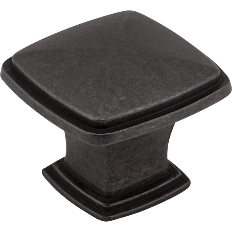 Milan I Square Knob, Gun Metal