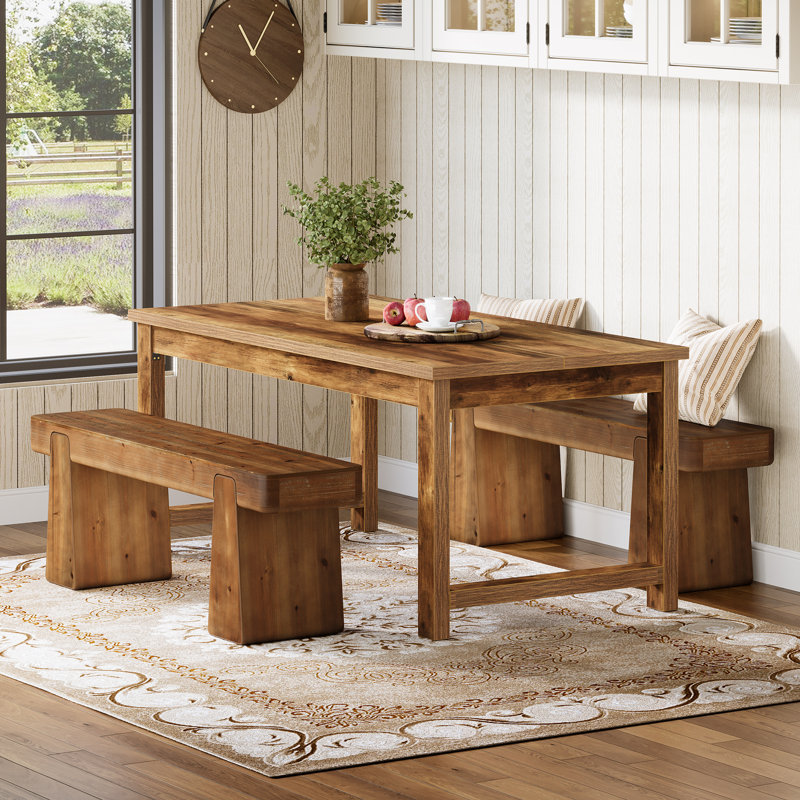 47" Solid Wood Dining Bench, Indoor Bench For Kitchen, Dining Room, Hallway, Entryway