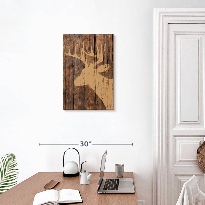 Brampt Wooden Deer, 24" H x 16" W