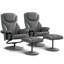Fauteuil inclinable avec repose-pieds Alyan, fauteuil inclinable avec massage, 360 chaises pivotantes, similicuir-2006545978