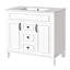 Meuble-lavabo 36 po avec lavabo supérieur, armoire de rangement moderne avec 2 portes à fermeture douce et 2 tiroirs, meuble-lavabo simple-870159675