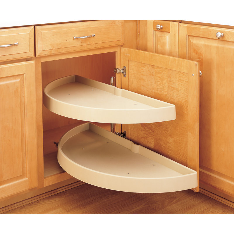 Organisateur paresseux en demi-lune Rev-A-Shelf, L 33 po, Crème