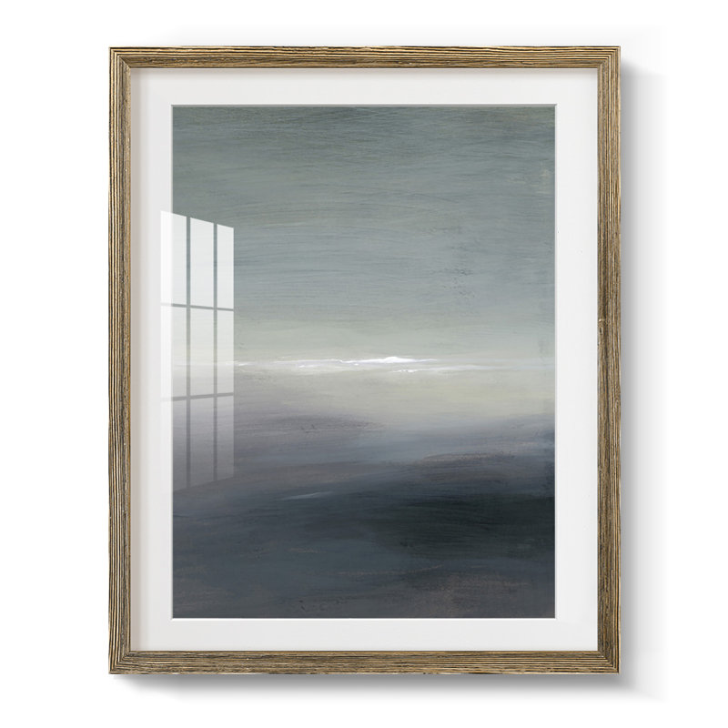 Windy Moor II -Framed Canvas, Walnut Framed Paper, White