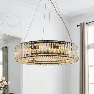 Craggie 6 - Light 19.7" Drum Crystal Chandelier