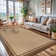 Beige/Brown Geometric Indoor/Outdoor Rug
