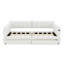 Lit plateforme tapissier avec port USB et 2 tiroirs-1439758554