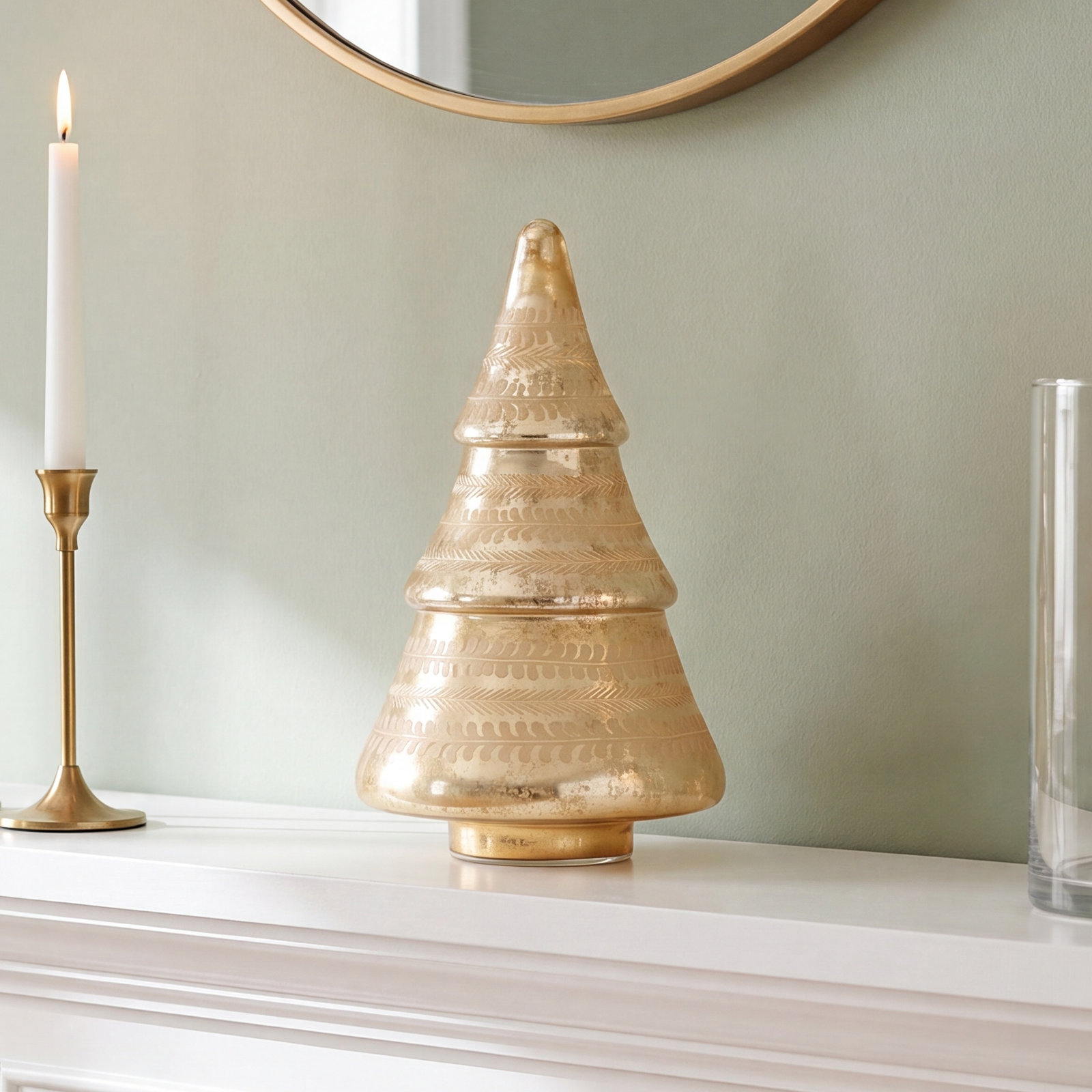 Mellark Lighted Gold Leaf Tabletop Tree