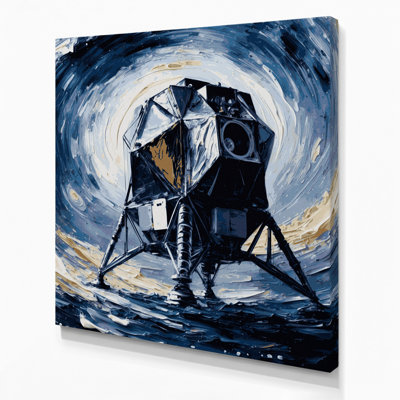 «Space Apollo programme commemoratives», art mural sur toile grise