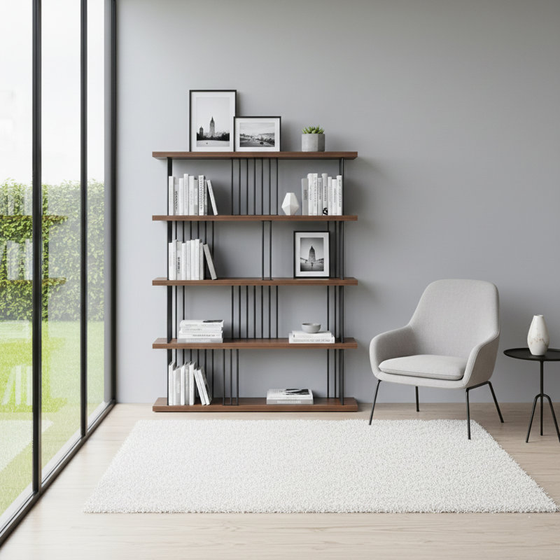 Daichi Bookcase, (4 Shelves) 57.87" H x 47.24" W x 11.81" D