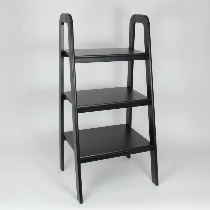 Adarrius Ladder Bookcase, Black