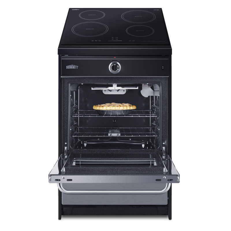 Summit Appliance 24" Wide Black/Stainless Steel Induction Range