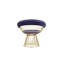Chaise avec accoudoirs et accoudoirs en velours bleu marine Pangea Home Modern-1903499053-1903499050