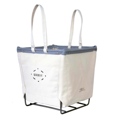 Canvas Wood Basket 2bu