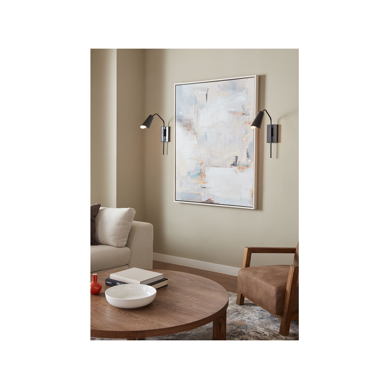 Bridgeville Single Light Dimmable Swing Arm Wall Sconce, Matte Black