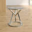 Glass Top Pedestal End Table