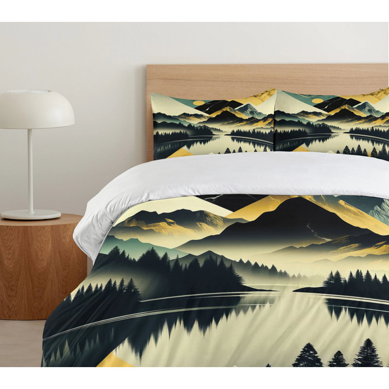 Lake Duvet Cover, Queen Duvet Cover + 2 Standard Shams