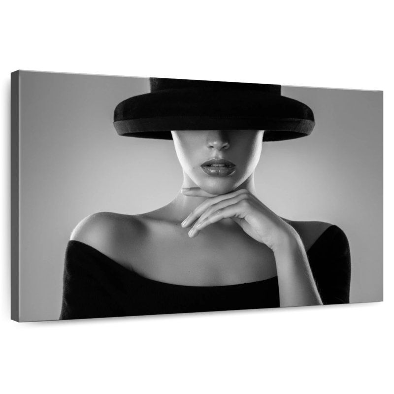 Portrait de femme Leisha Noir, H 30 po x l 45 po