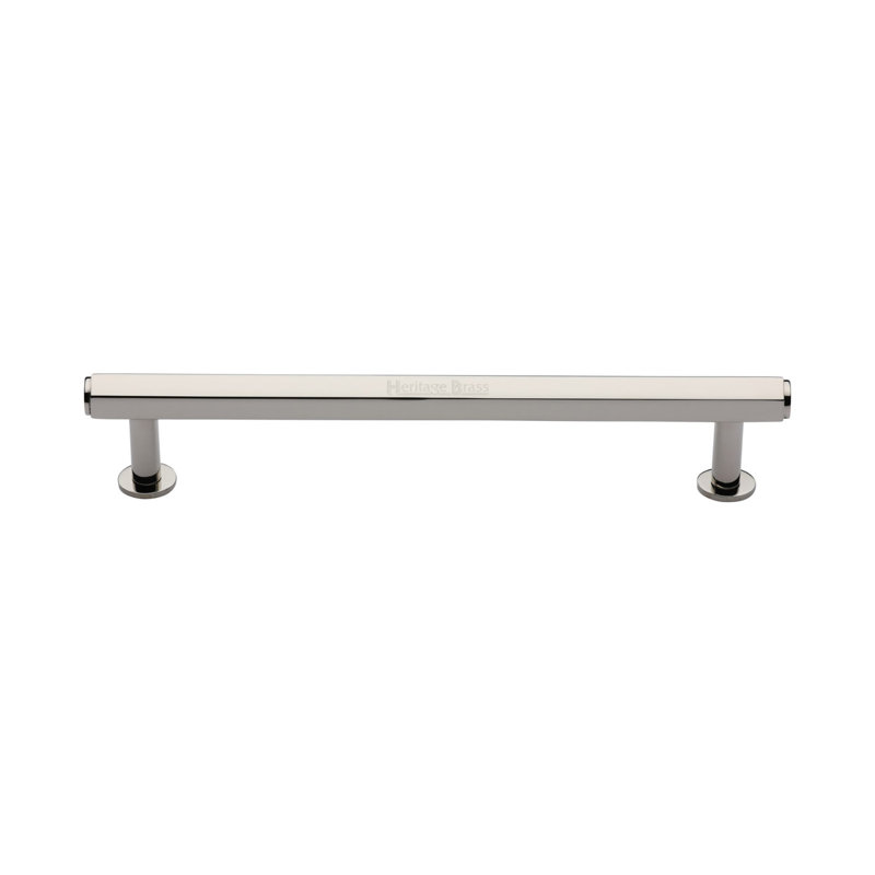 Heritage Brass Heritage Cabinet Pull Hexagon Design with Rose, Polished Nickel, 16cm