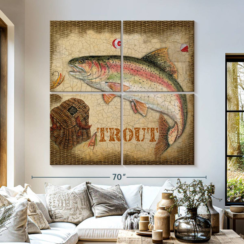 Senne Trout Catch, 57" H x 57" W