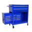 Coffre à outils roulant à grande capacité avec roulettes et tiroirs, armoire de rangement pour outils à 8 tiroirs - Bleu-1868667472