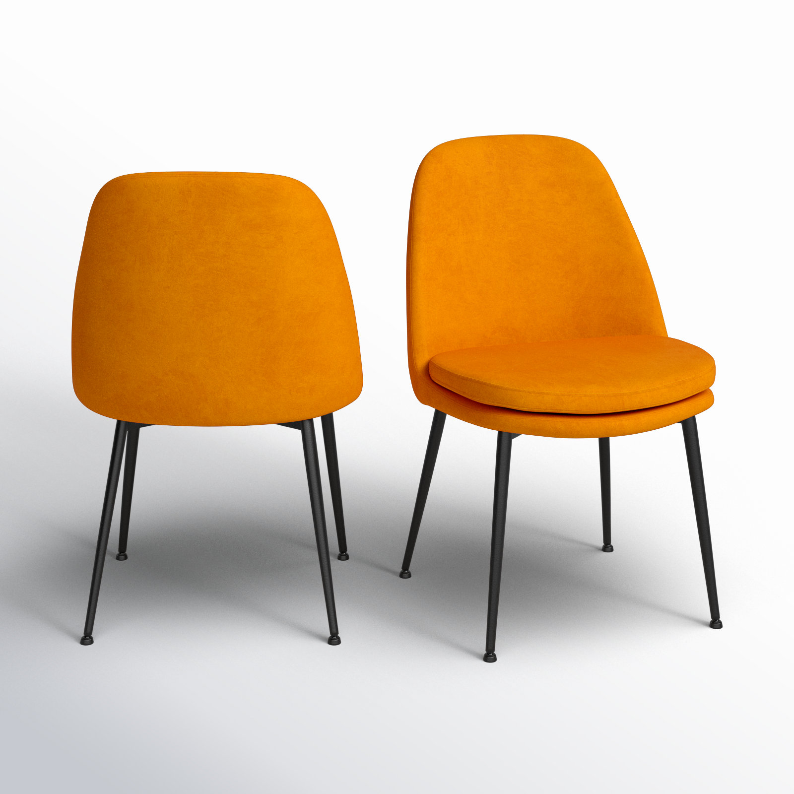 Wallace Velvet Side Chair, Cognac