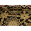 Tapis noir et doré indien Agra 6 x 9