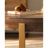 33.86"Modern Retro Splicing Round Coffee Table,Fir Wood Table Top With Gold Cross Legs Base