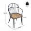 Chaise de salle à manger d'intérieur avec pieds en métal (ensemble de 2)