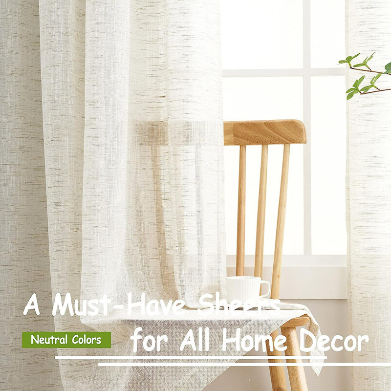 Vetha Semi Sheer Curtain Pair