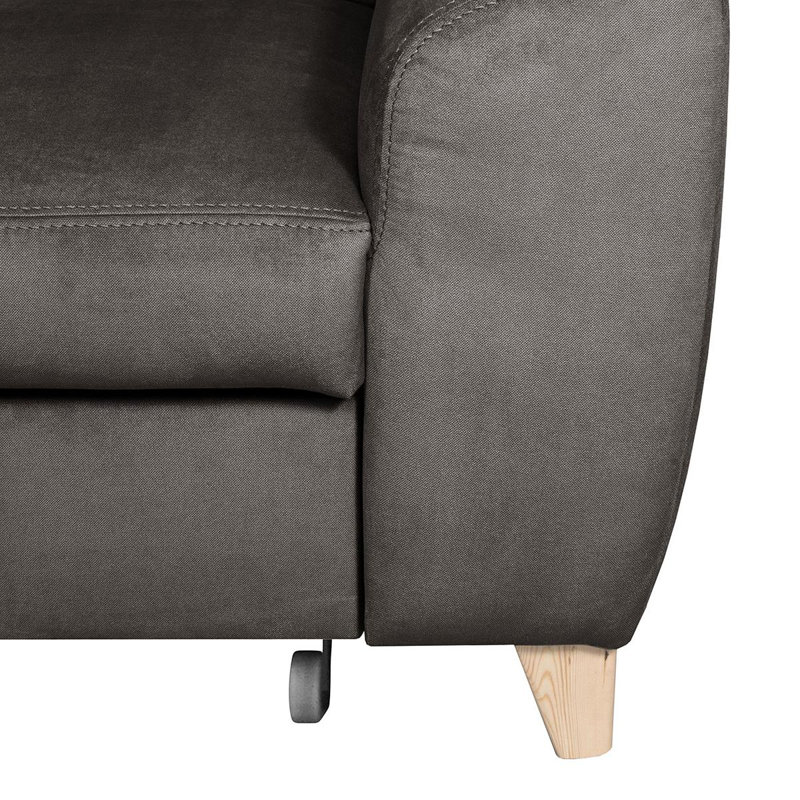 Avajane 4 Seater Sofa Bed, Left Hand Facing, Yes, Dark Grey